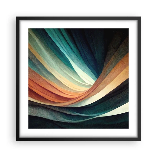 Poster în ramă neagră - Țesute din culori - 50x50 cm