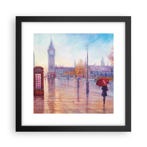 Poster în ramă neagră - O zi de toamnă londoneză - 30x30 cm