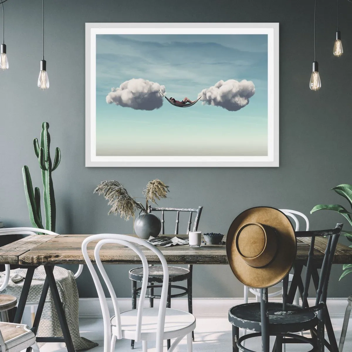 Poster în ramă albă - Fericirea momentului - 40x30 cm