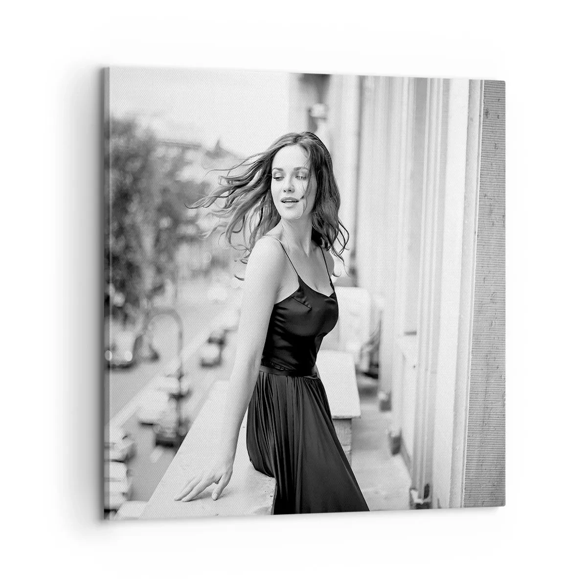 Tablou pe pânză - Cu siguranță e o fată pariziană - 60x60 cm