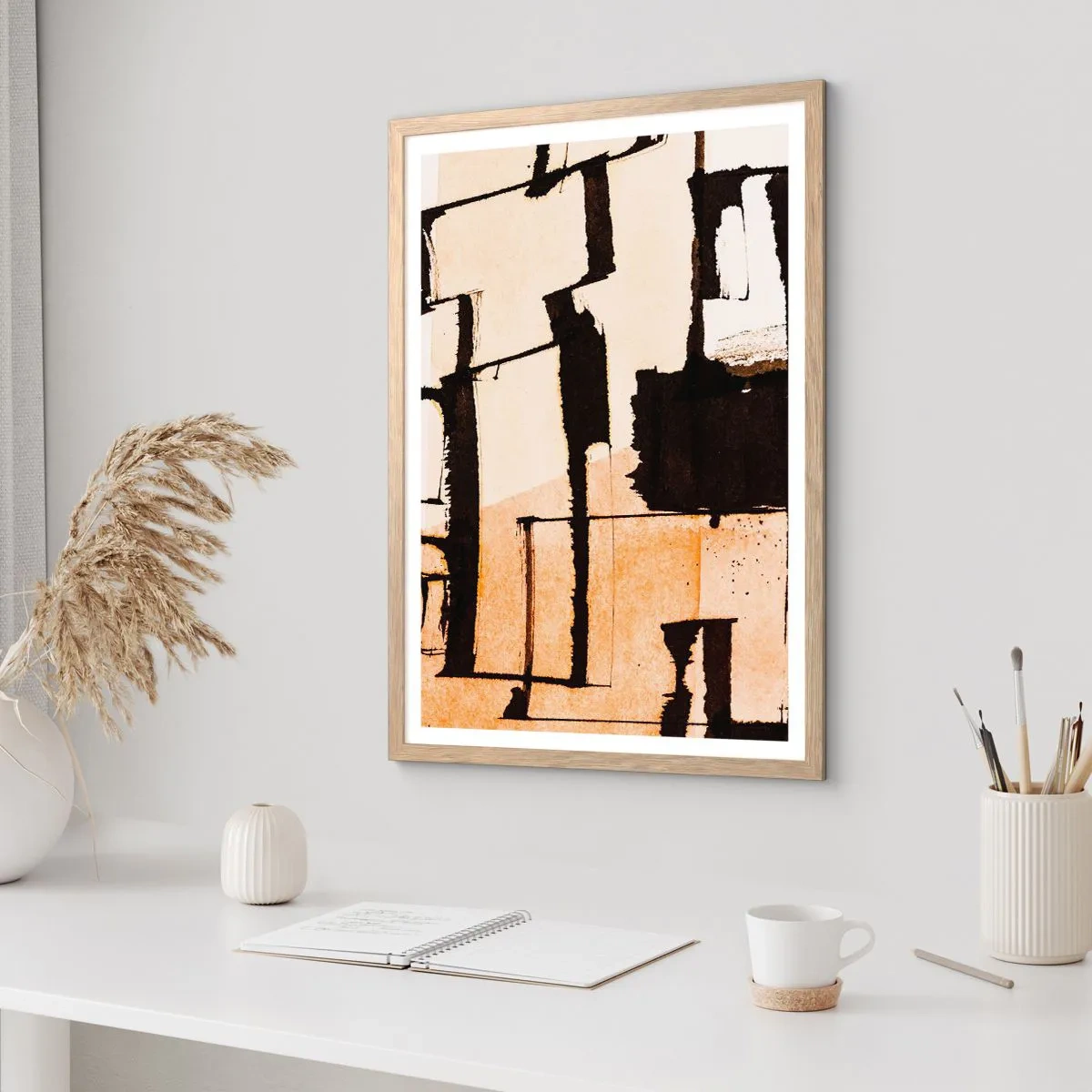 Poster în ramă de stejar deschis - Cu toate acestea, ordinea - 50x70 cm