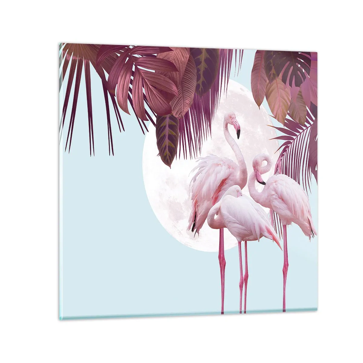 Tablou pe sticlă - Harul a trei păsări - 60x60 cm