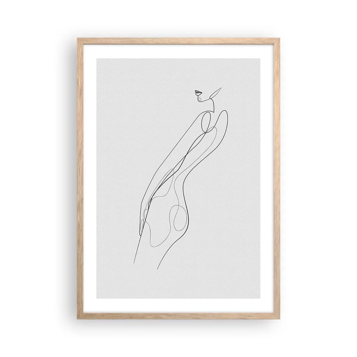 Poster în ramă de stejar deschis - Abia o promisiune - 50x70 cm