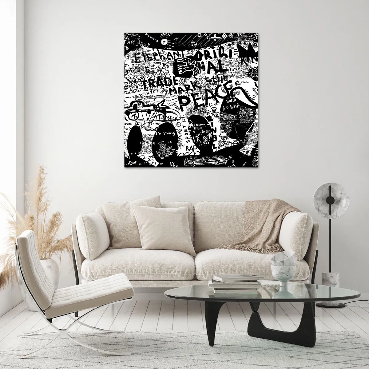 Tablou pe sticlă - Lumea bogată a străzii - 40x40 cm