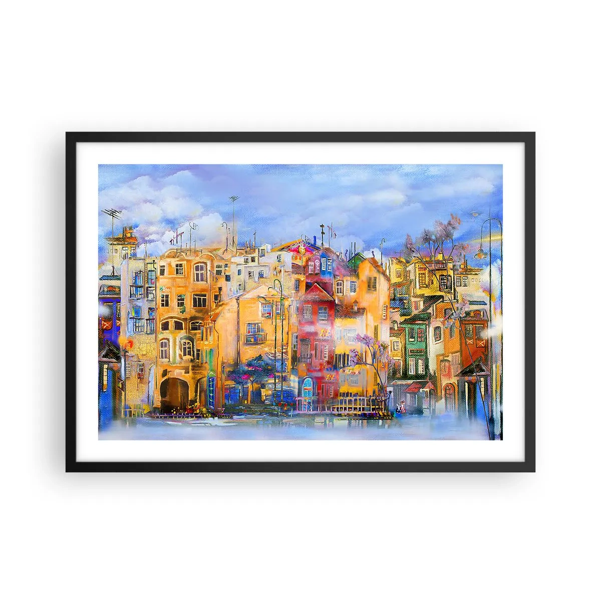 Poster în ramă neagră - Suntem împreună - 70x50 cm