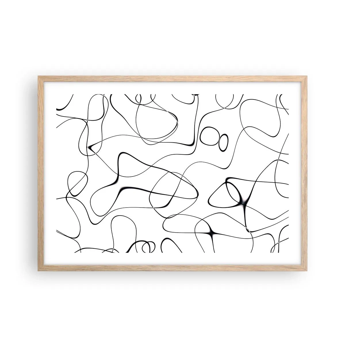 Poster în ramă de stejar deschis - Căile vieții, căile destinului - 70x50 cm