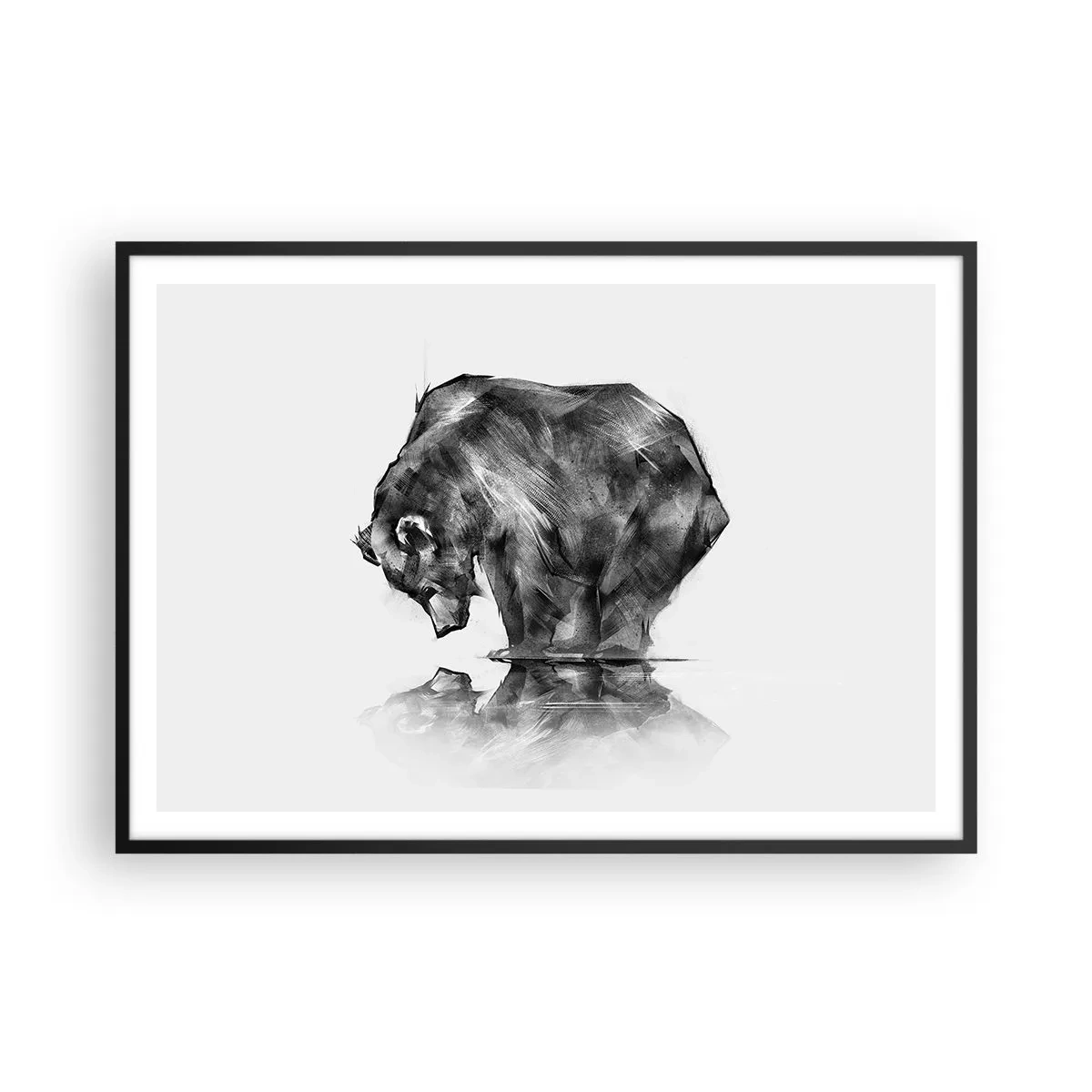 Poster în ramă neagră - Mă bucur să văd pe cineva apropiat - 100x70 cm