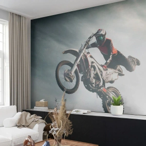 Fototapetă personalizată Premium Sand - Nu există distracție fără risc - Motocross, Motocicletă, Motociclist