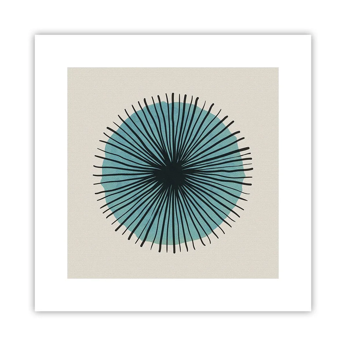 Poster - Radiant pe albastru - 30x30 cm