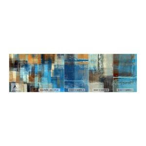 Mostră tapet Premium Sand - Prin valul albastru - Abstracția, Bucată, A picta - 100x30 cm