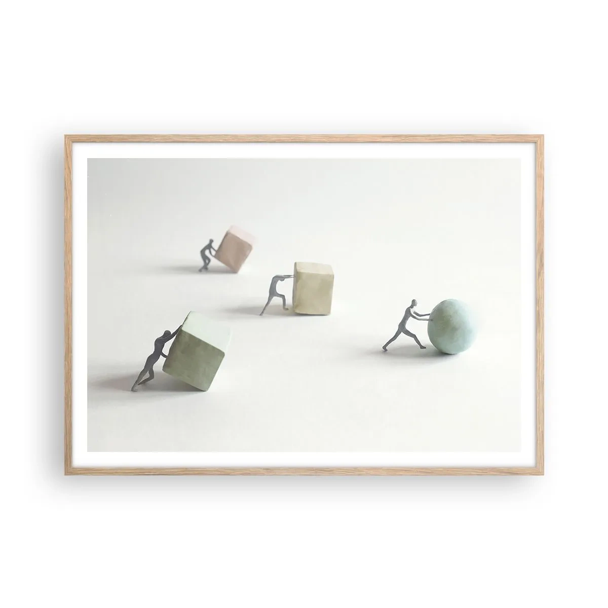 Poster în ramă de stejar deschis - Viața însăși - 100x70 cm