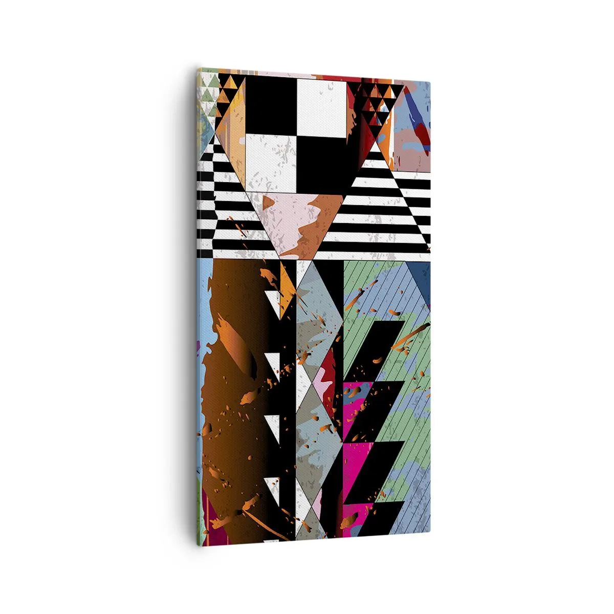 Tablou pe pânză - Geometric și organic - 55x100 cm