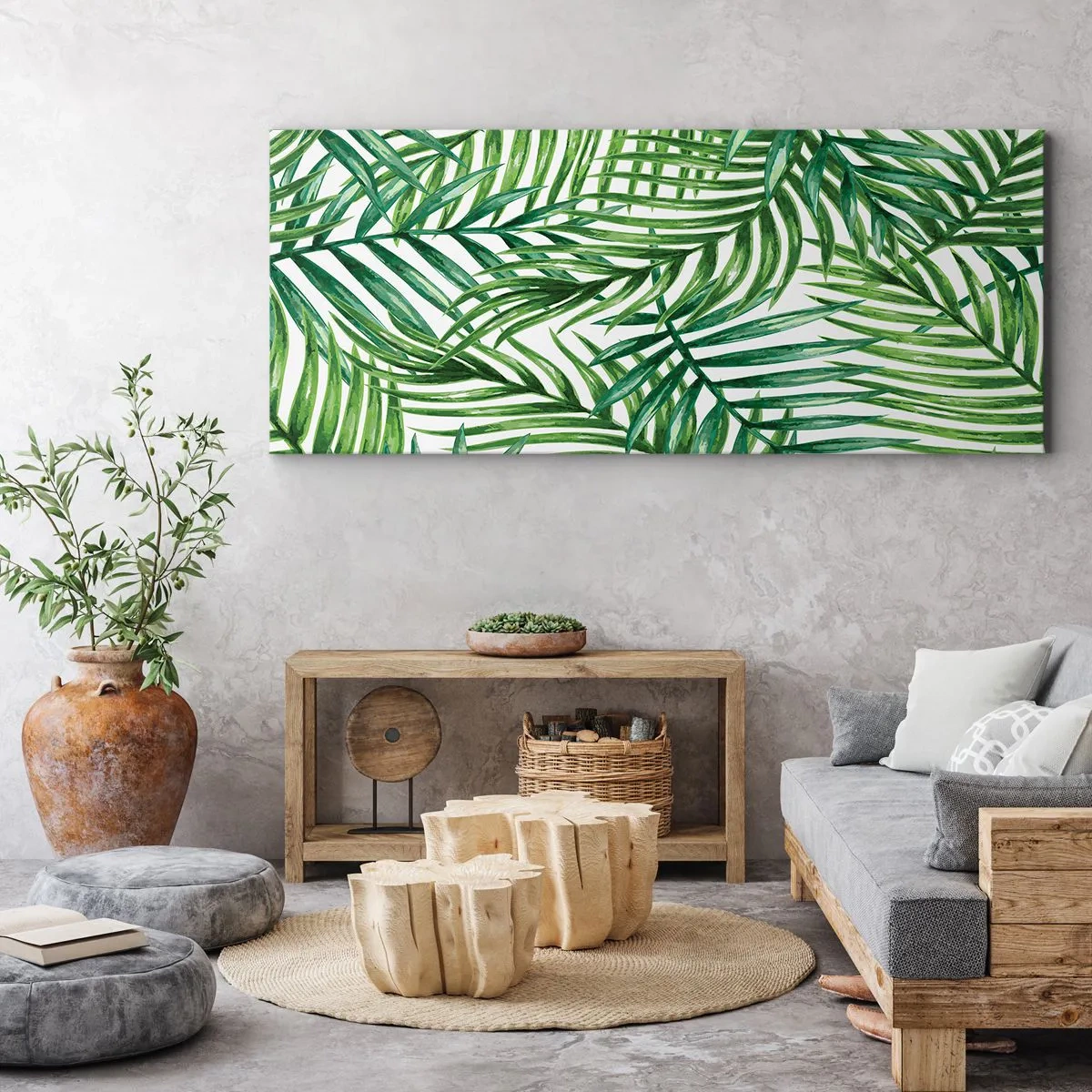 Tablou pe pânză - Sub bolta verde - 140x50 cm