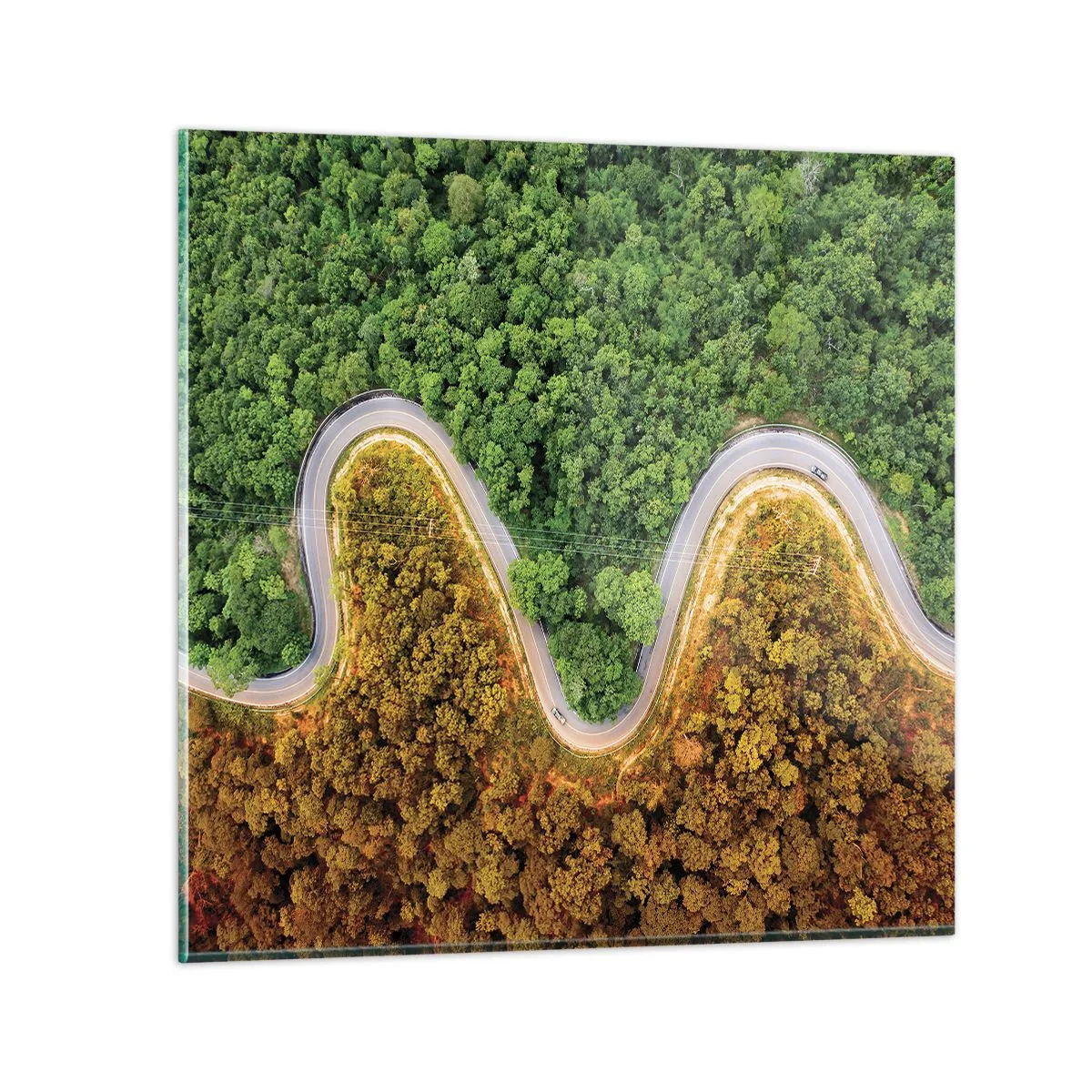 Tablou pe sticlă - Frontiere și defilee - 70x70 cm