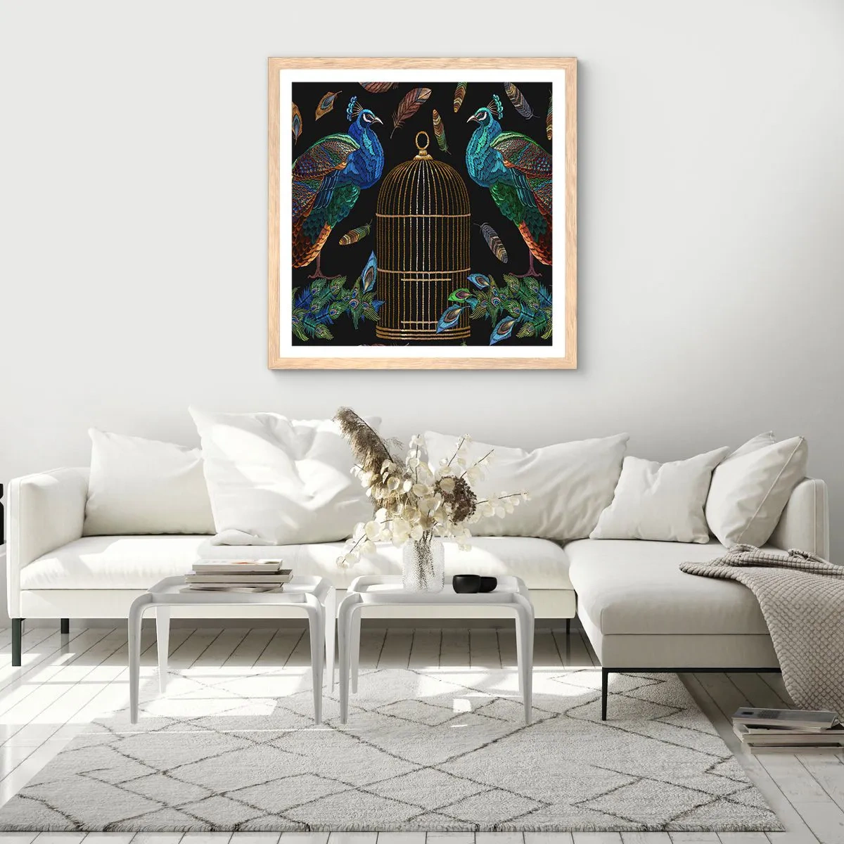 Poster în ramă de stejar deschis - În veșmânt regal - 30x30 cm