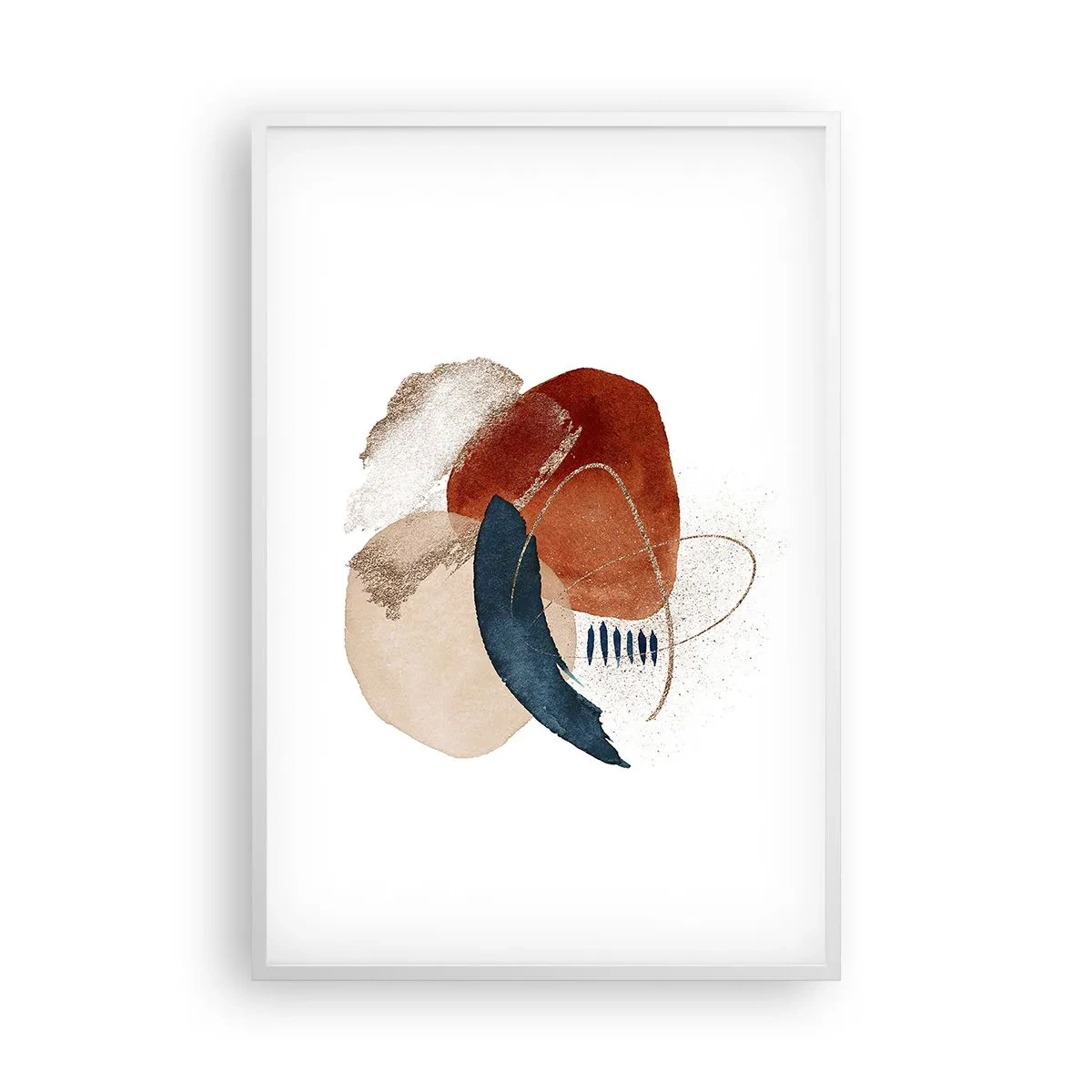 Poster în ramă albă - Compoziție ovală - 61x91 cm
