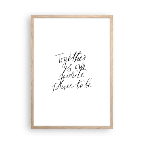 Poster în ramă de stejar deschis - O simți și tu? - 50x70 cm
