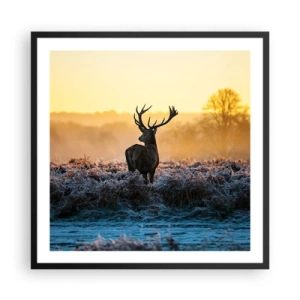 Poster în ramă neagră - Încoronat pe domeniul său - 60x60 cm