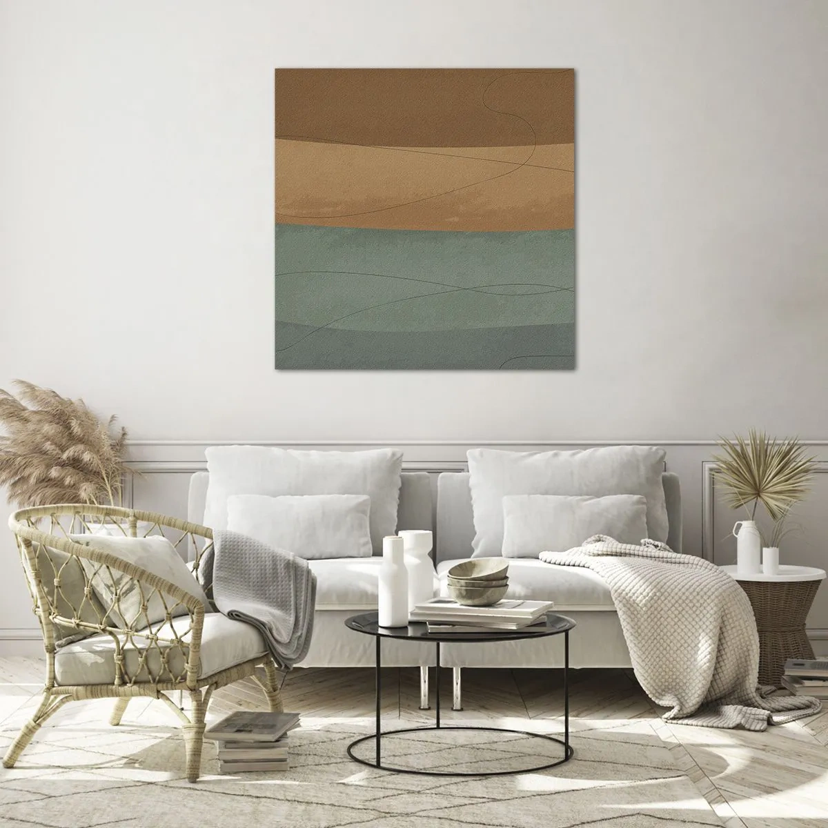 Tablou pe sticlă - Compoziție orizontală - 70x70 cm
