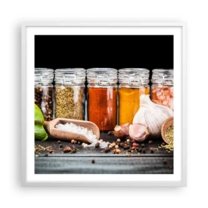 Poster în ramă albă - Pentru a da un gust vieții - 60x60 cm