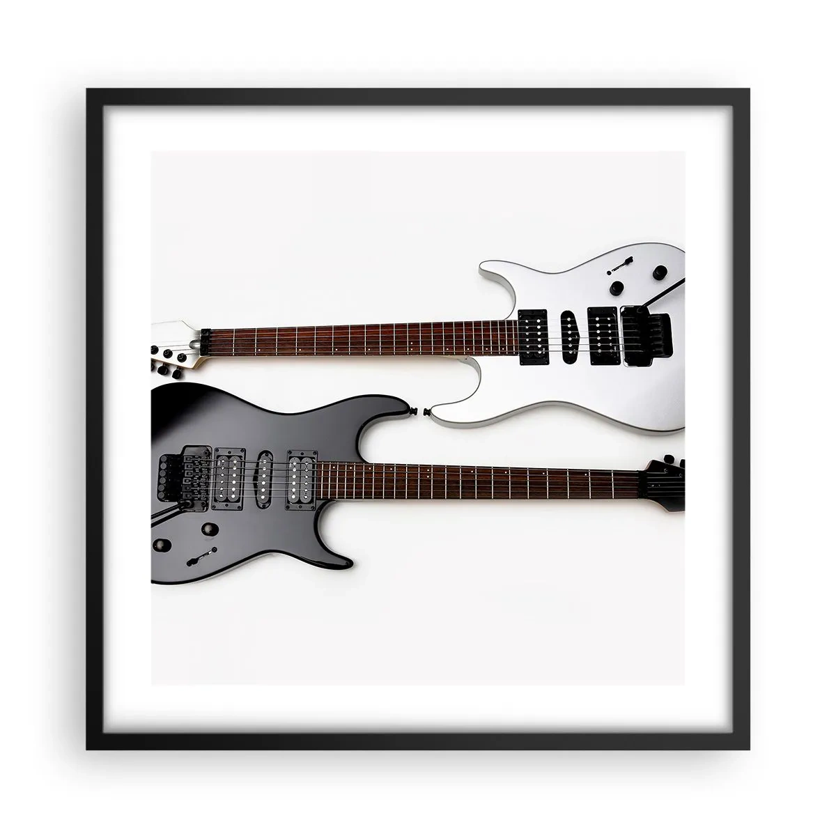 Poster în ramă neagră - Armonie de forme - 50x50 cm