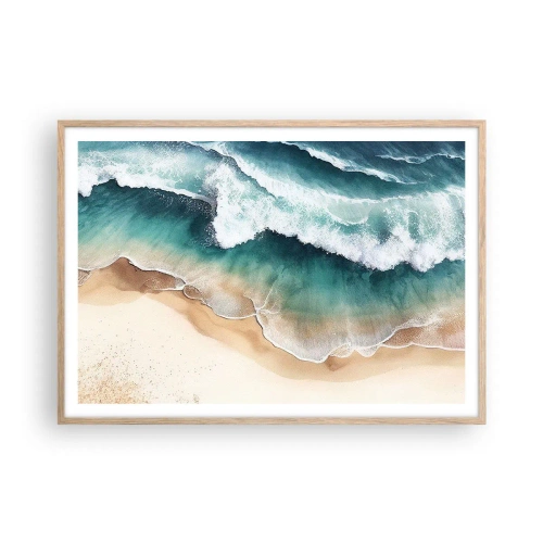 Poster în ramă de stejar deschis - Întâlnire eternă - 100x70 cm