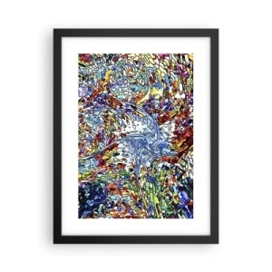 Poster în ramă neagră - Vitraliu de picături - 30x40 cm