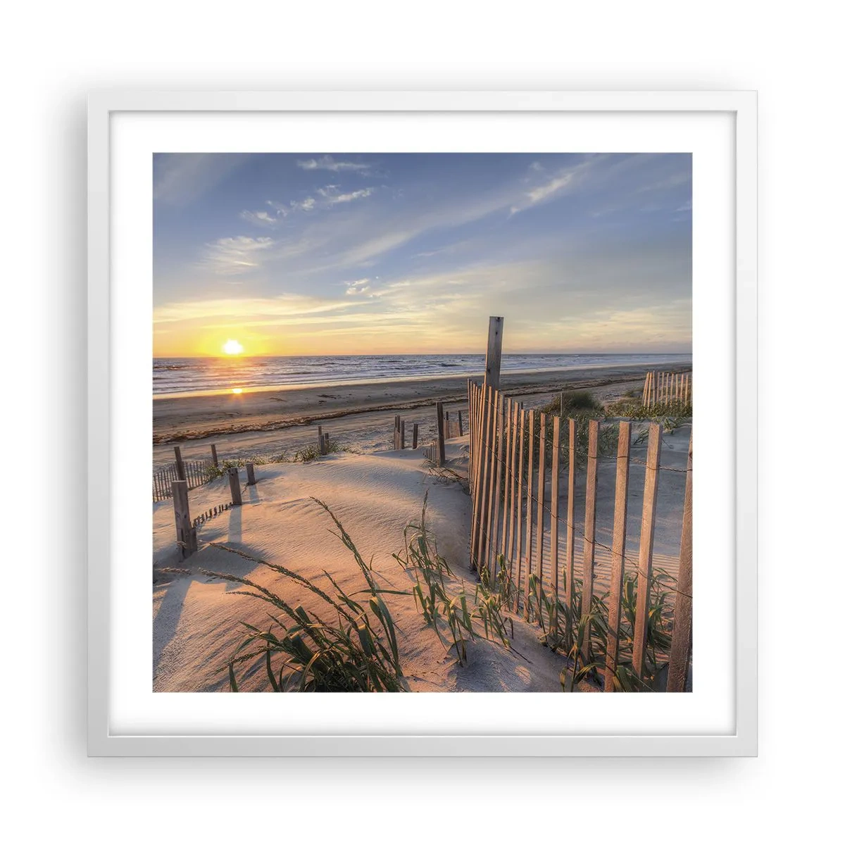 Poster în ramă albă - Strălucirea și umbra vântului - 50x50 cm