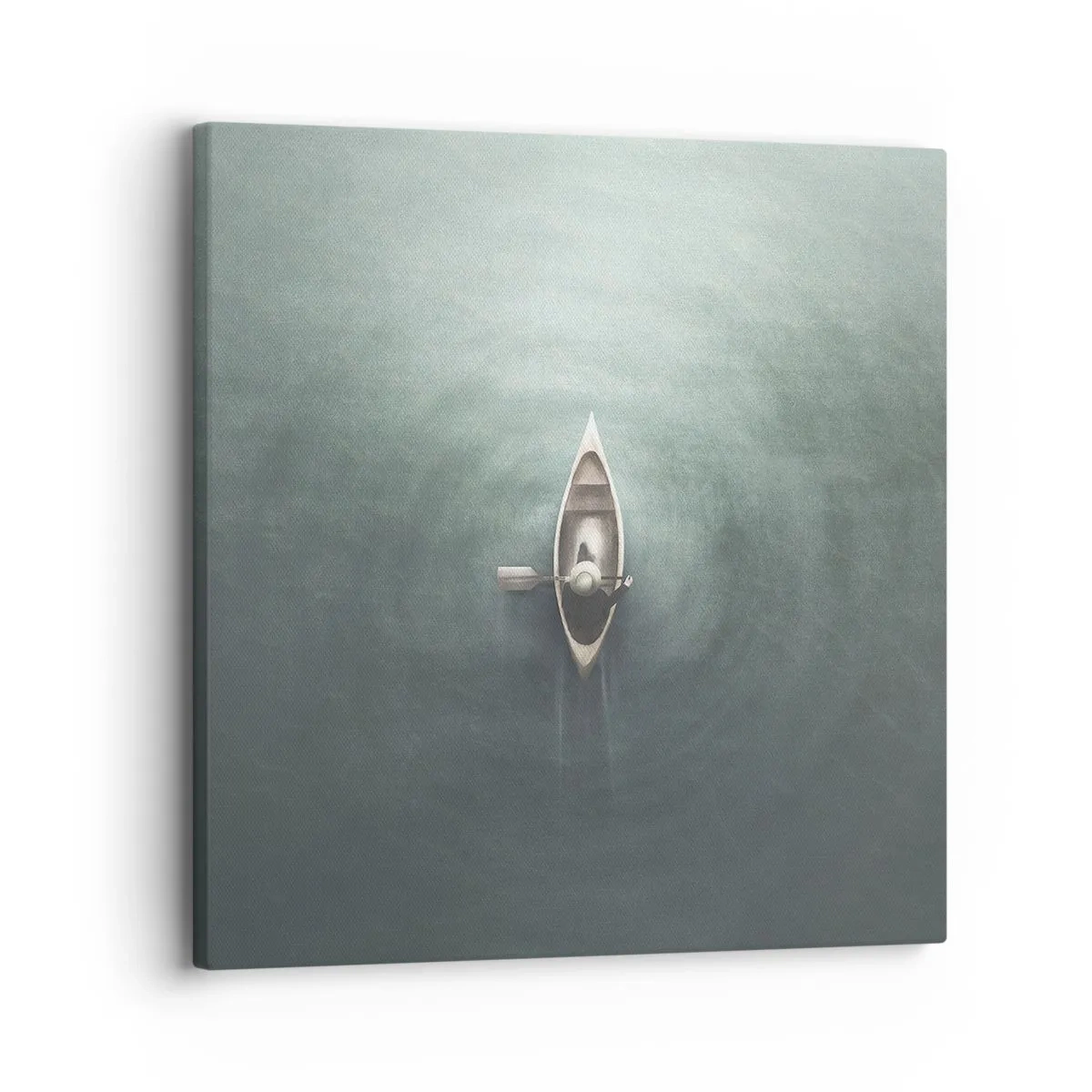 Tablou pe pânză - Peste lacul luminat de lună - 30x30 cm