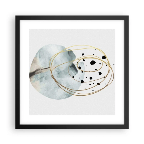 Poster în ramă neagră - În îmbrățișarea spațiului - 40x40 cm