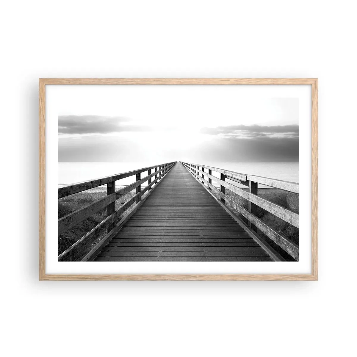 Poster în ramă de stejar deschis - Departe, departe... - 70x50 cm