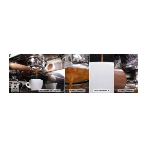 Mostră tapet autocolant Deluxe Sticker - Cel mai bun moment al zilei - Cafea, Automat de cafea, Barista - 100x30 cm