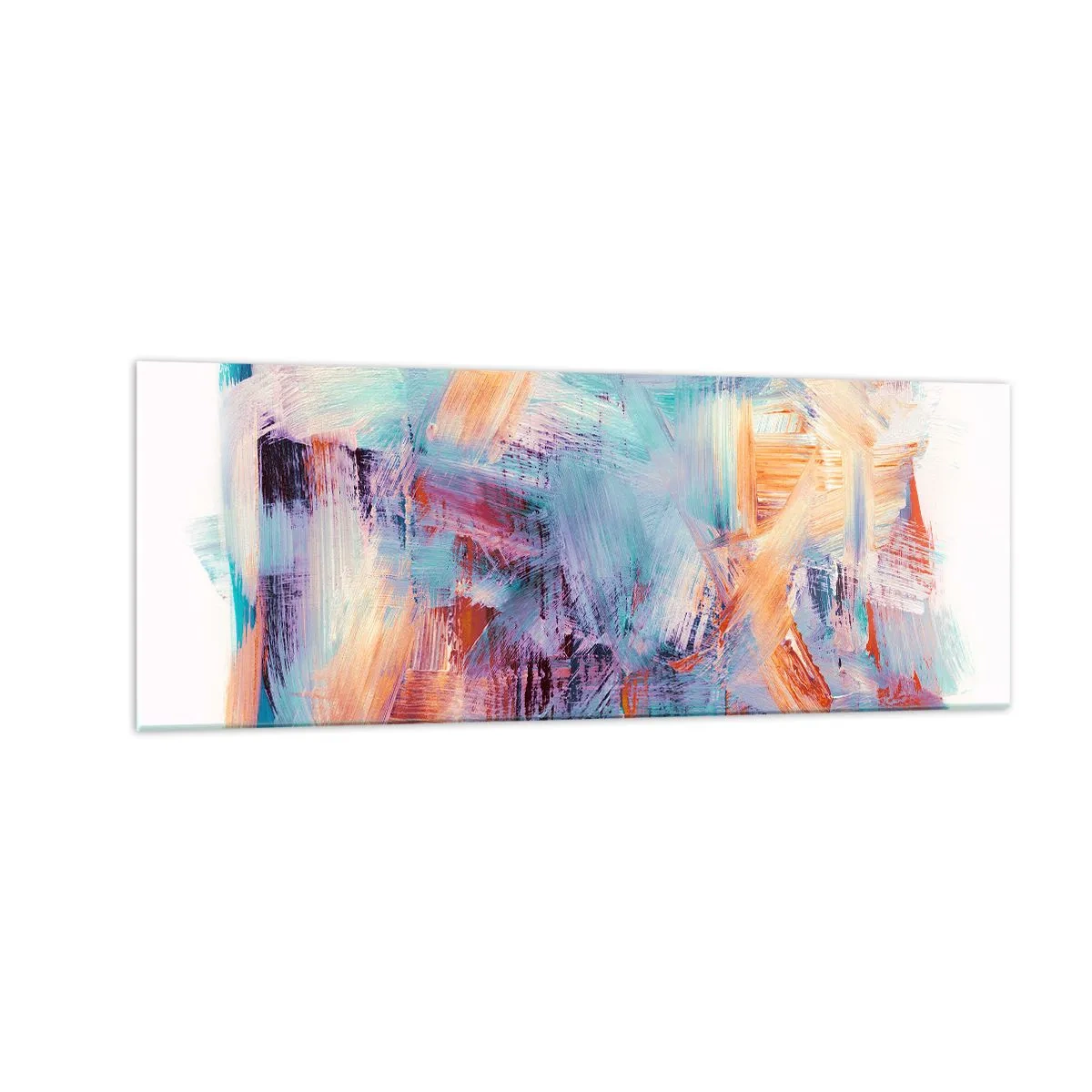 Tablou pe sticlă - O dezordine colorată - 140x50 cm