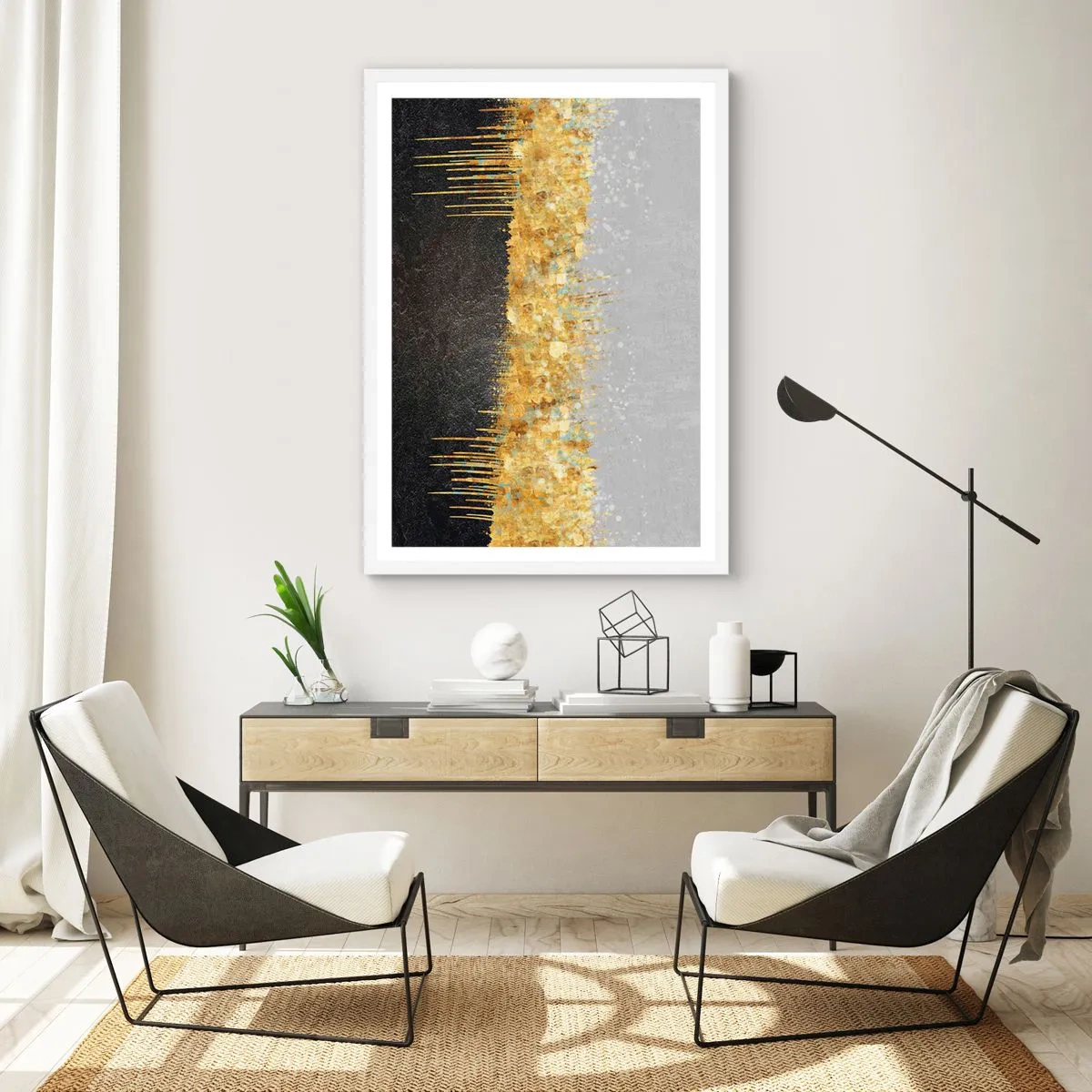 Poster în ramă albă - Înăuntru și în sus - 40x50 cm