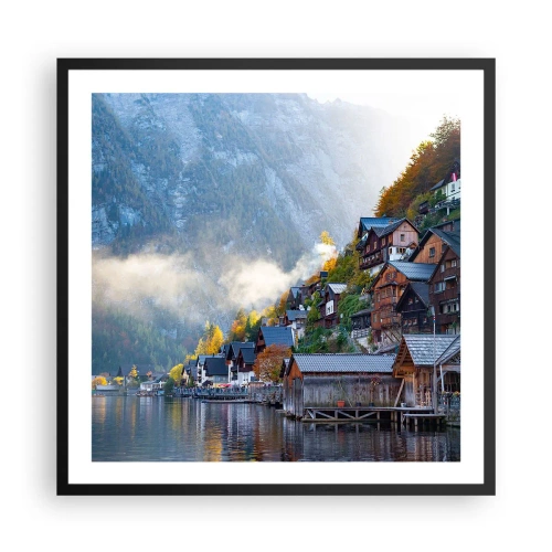 Poster în ramă neagră - Atmosferă alpină - 60x60 cm