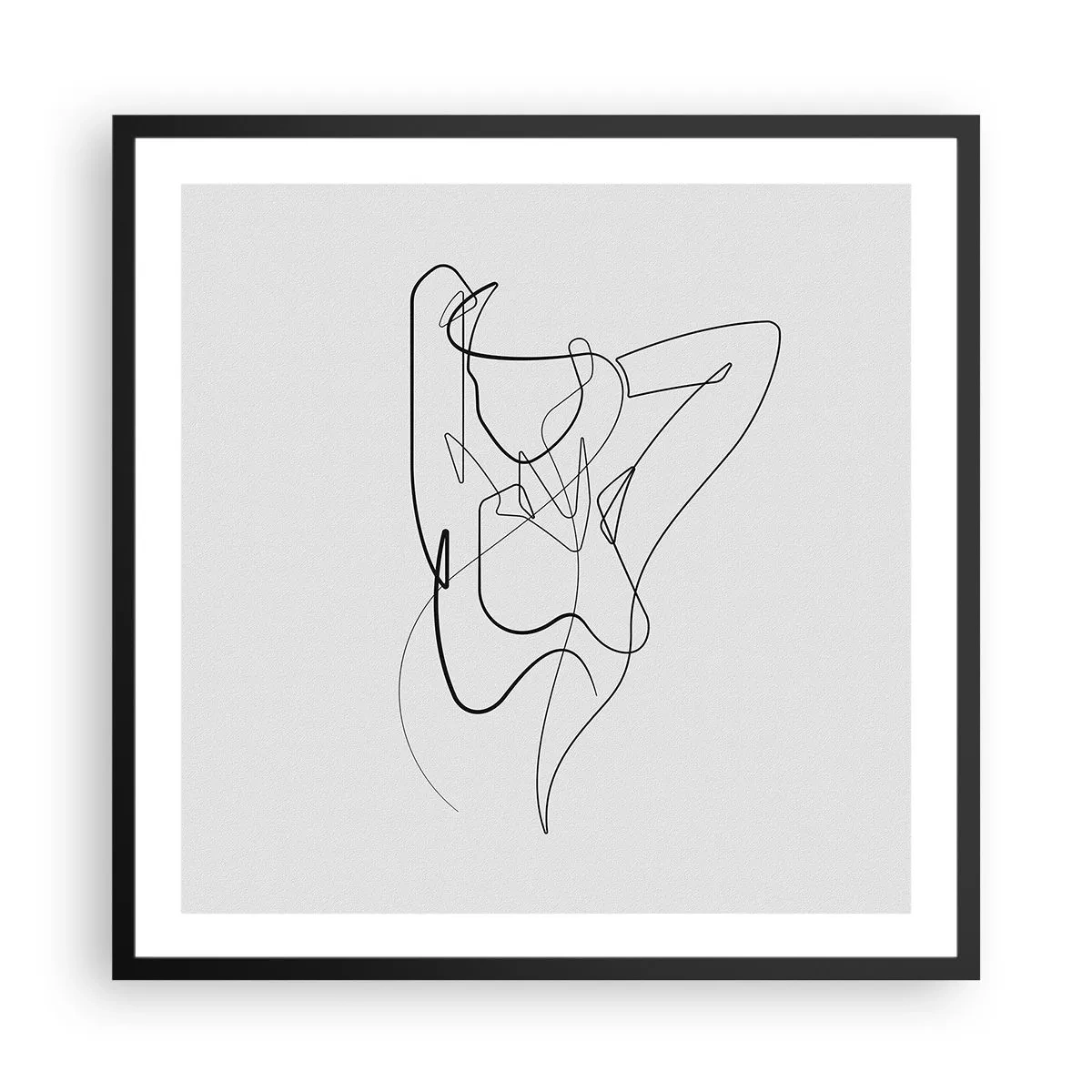 Poster în ramă neagră - Cine ești tu? - 60x60 cm