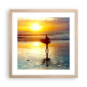 Poster în ramă de stejar deschis - Întoarcerea războinicului - 40x40 cm