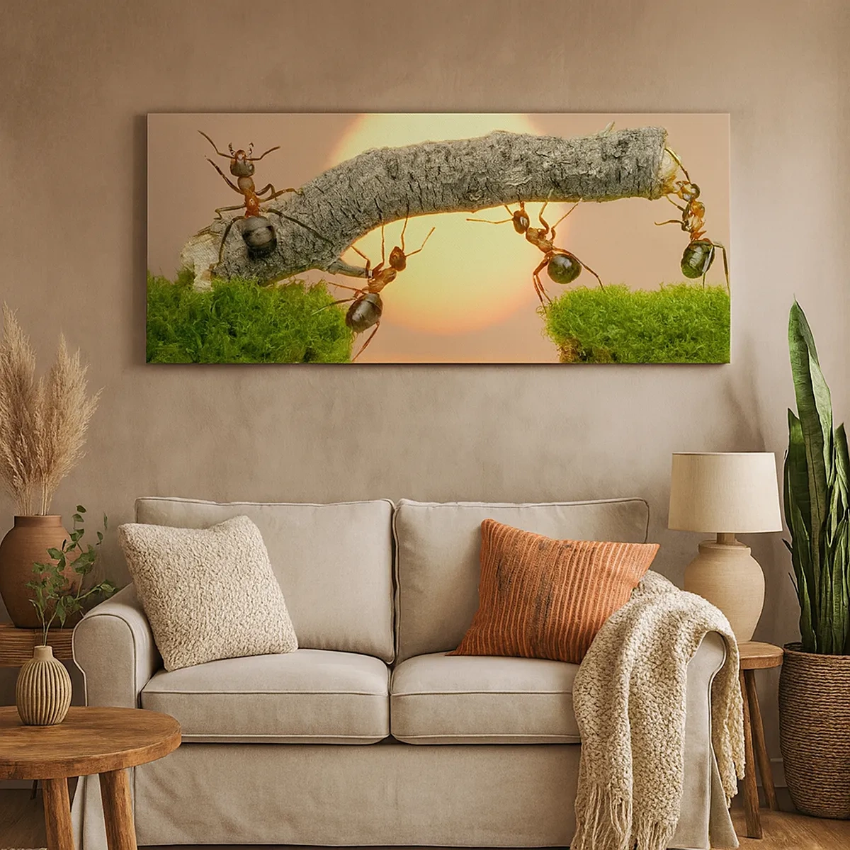 Tablou pe pânză - Cooperare veselă - 30x30 cm