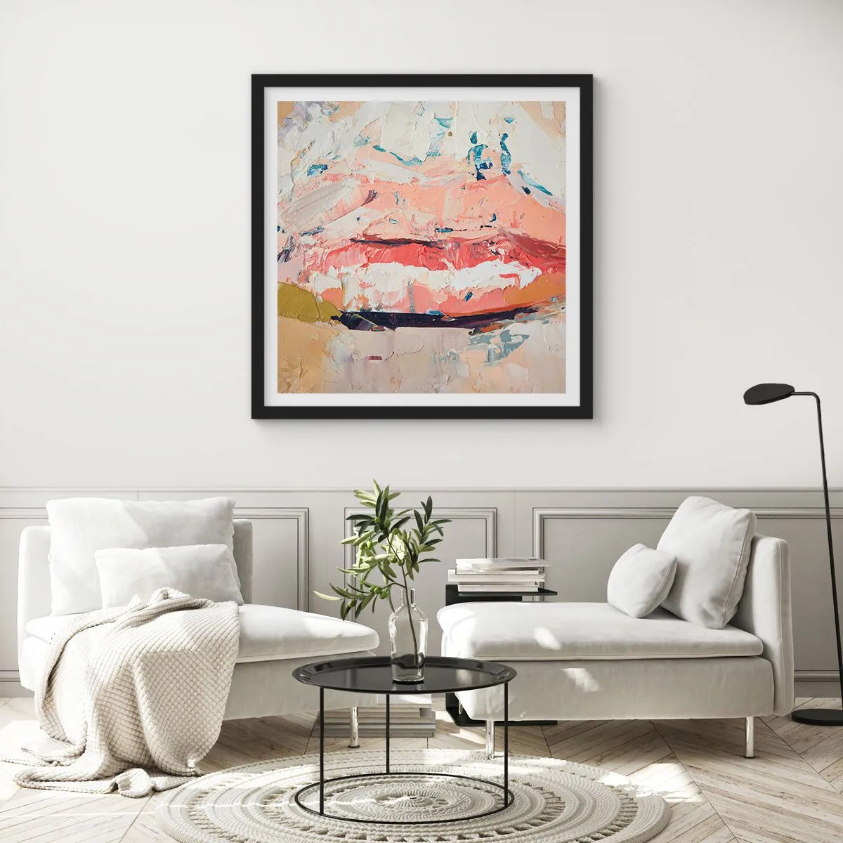 Poster în ramă neagră - Trezește simțurile - 40x40 cm