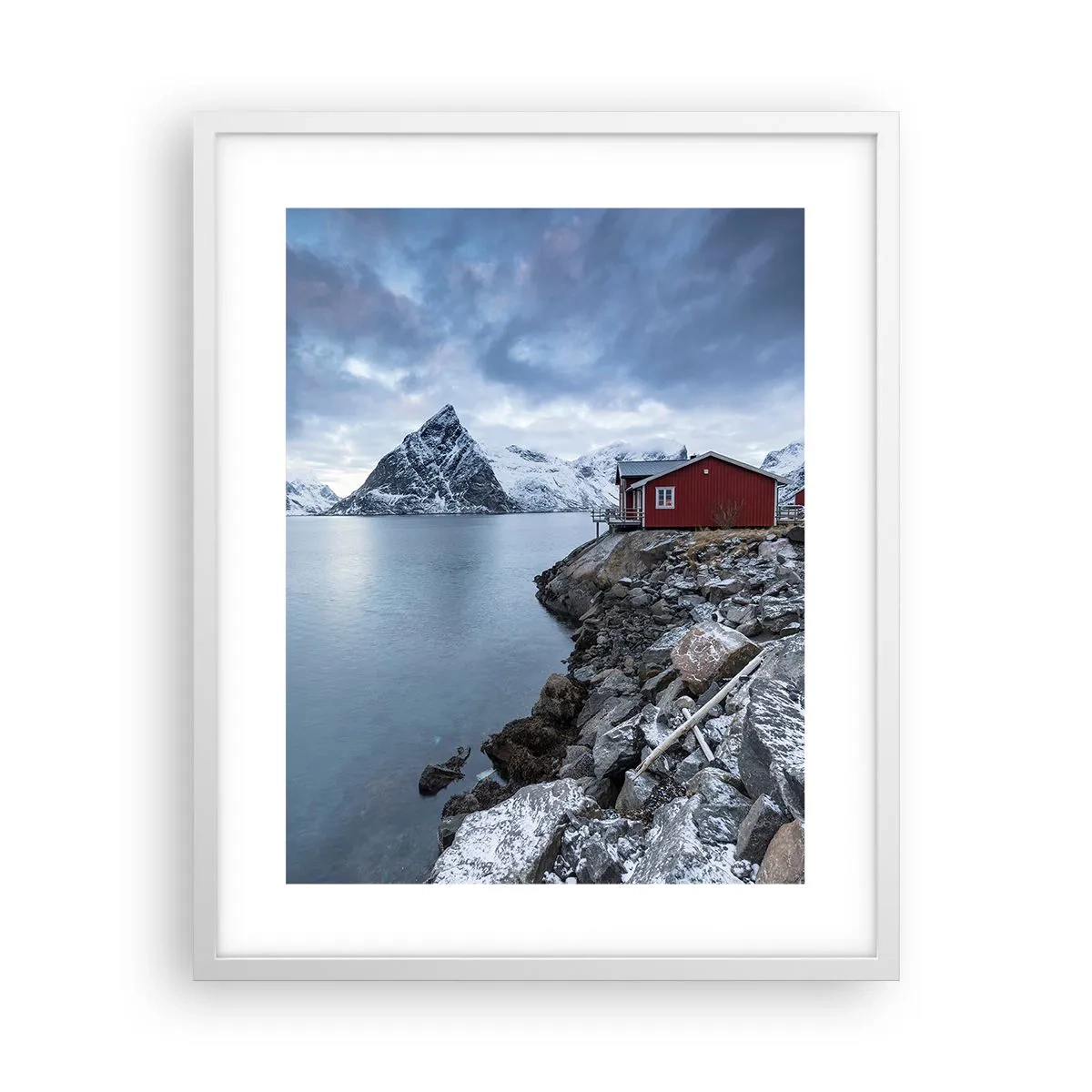 Poster în ramă albă - Refugiu scandinav - 40x50 cm
