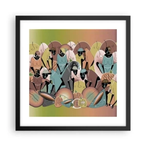 Poster în ramă neagră - Sărbătoarea cea mare se apropie - 40x40 cm