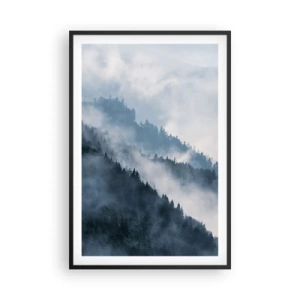 Poster în ramă neagră - Misticul munților - 61x91 cm