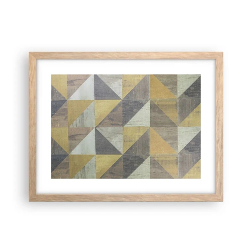 Poster în ramă de stejar deschis - La unghiul triunghiului - 40x30 cm
