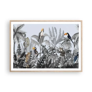 Poster în ramă de stejar deschis - O fabulă africană - 100x70 cm