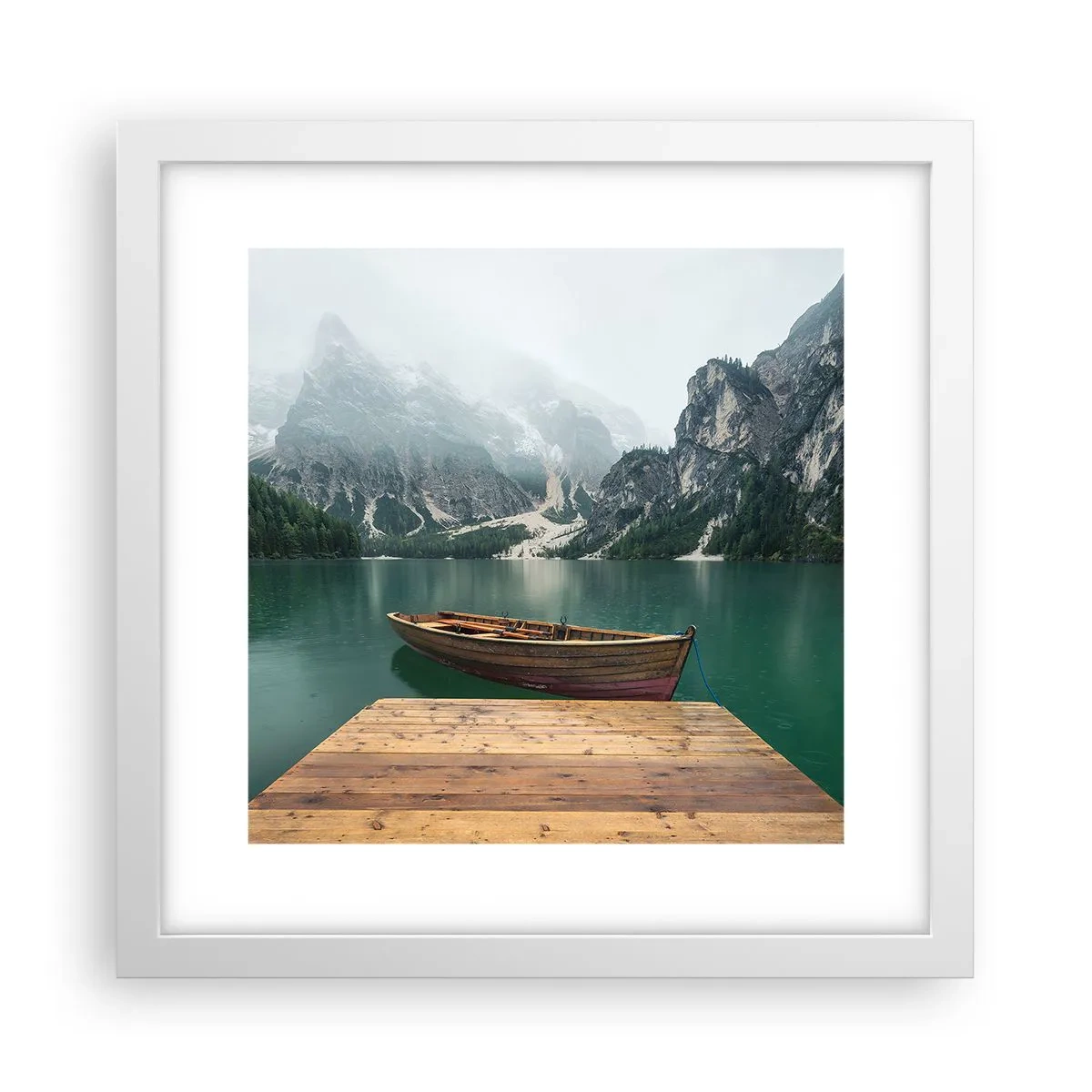 Poster în ramă albă - Și frunțile mândre - 30x30 cm