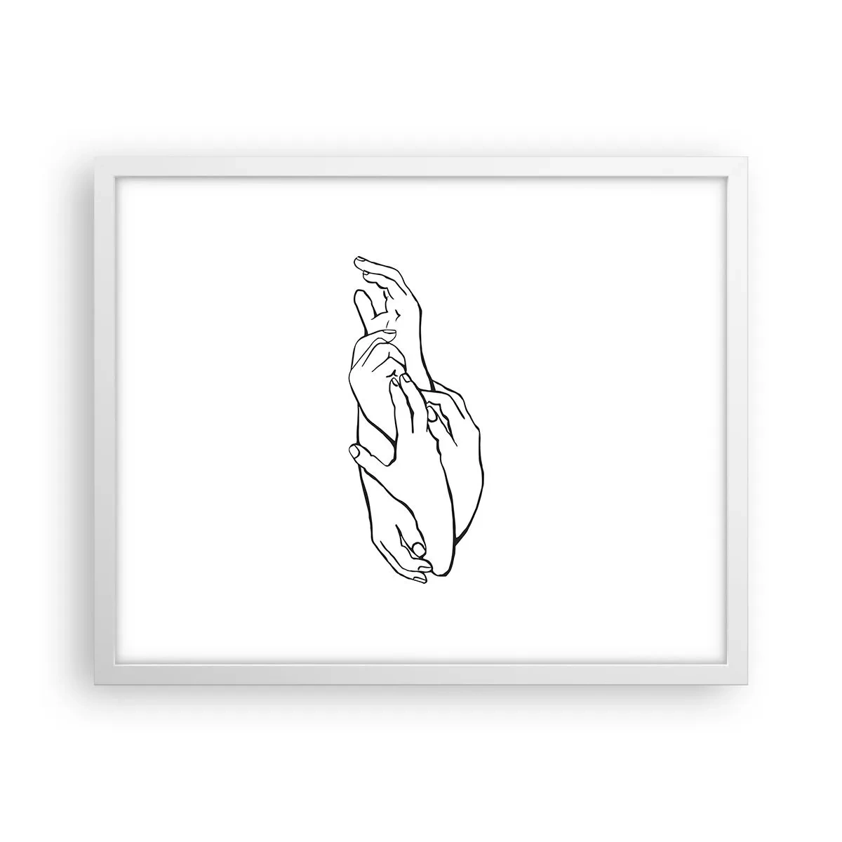 Poster în ramă albă - Atingere bună - 50x40 cm