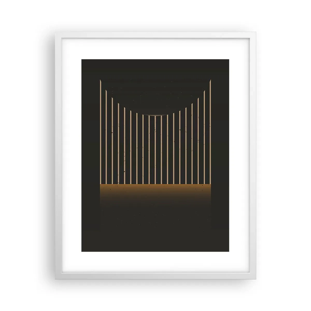 Poster în ramă albă - Explorați întunericul - 40x50 cm