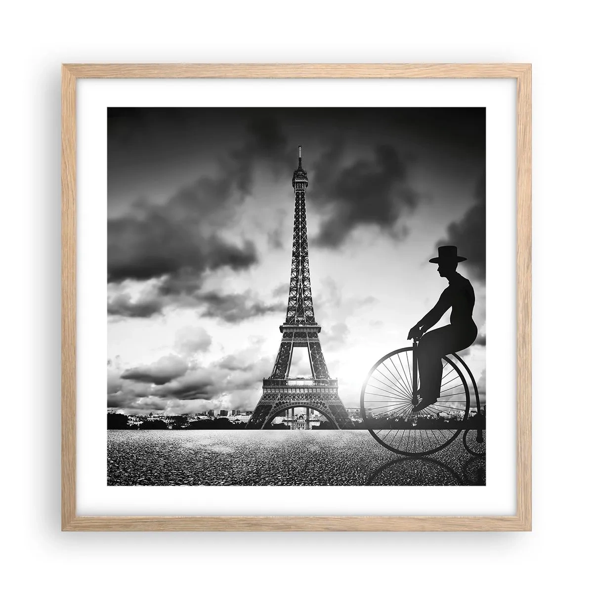 Poster în ramă de stejar deschis - Dorul de Belle Epoque - 50x50 cm