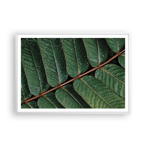 Poster în ramă albă - Într-un ritm verde - 100x70 cm