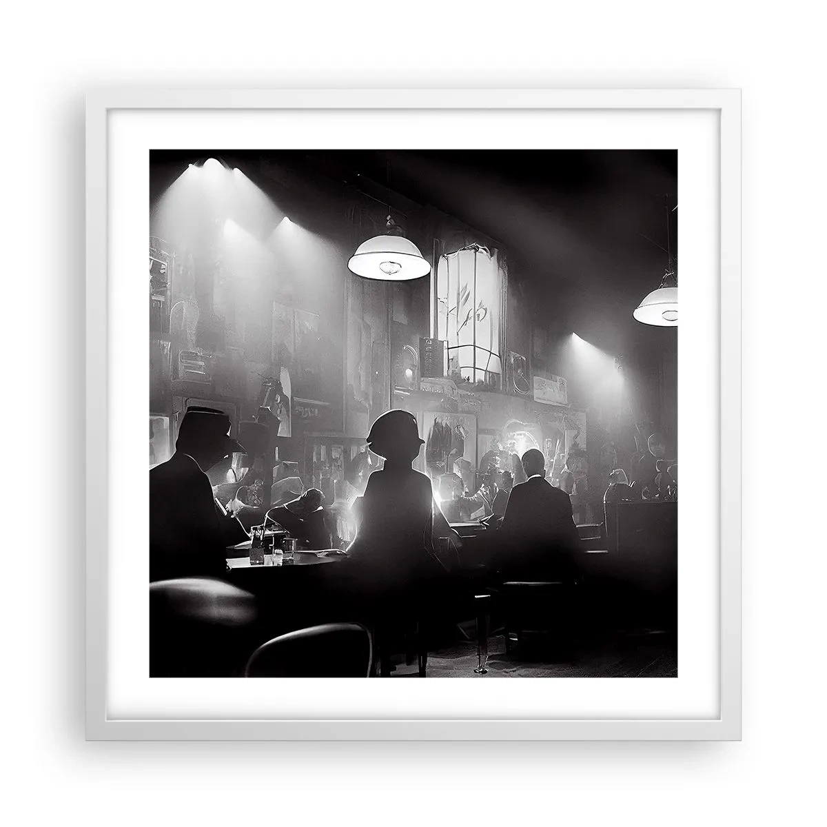 Poster în ramă albă - În stil jazz - 50x50 cm
